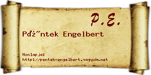 Péntek Engelbert névjegykártya